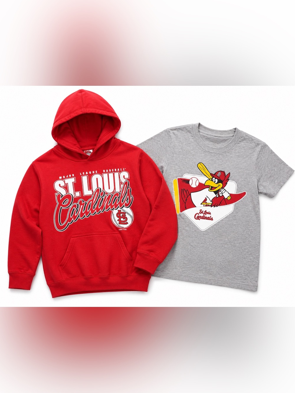St. Louis Cardinals MLB bundle of boys sweatshirt and t shirt‎ size small